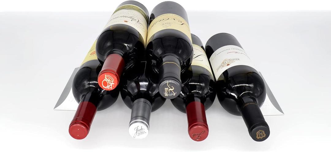 | The Tiny countertop Wine Rack That Also fits in The Refrigerator (Natural Silver)