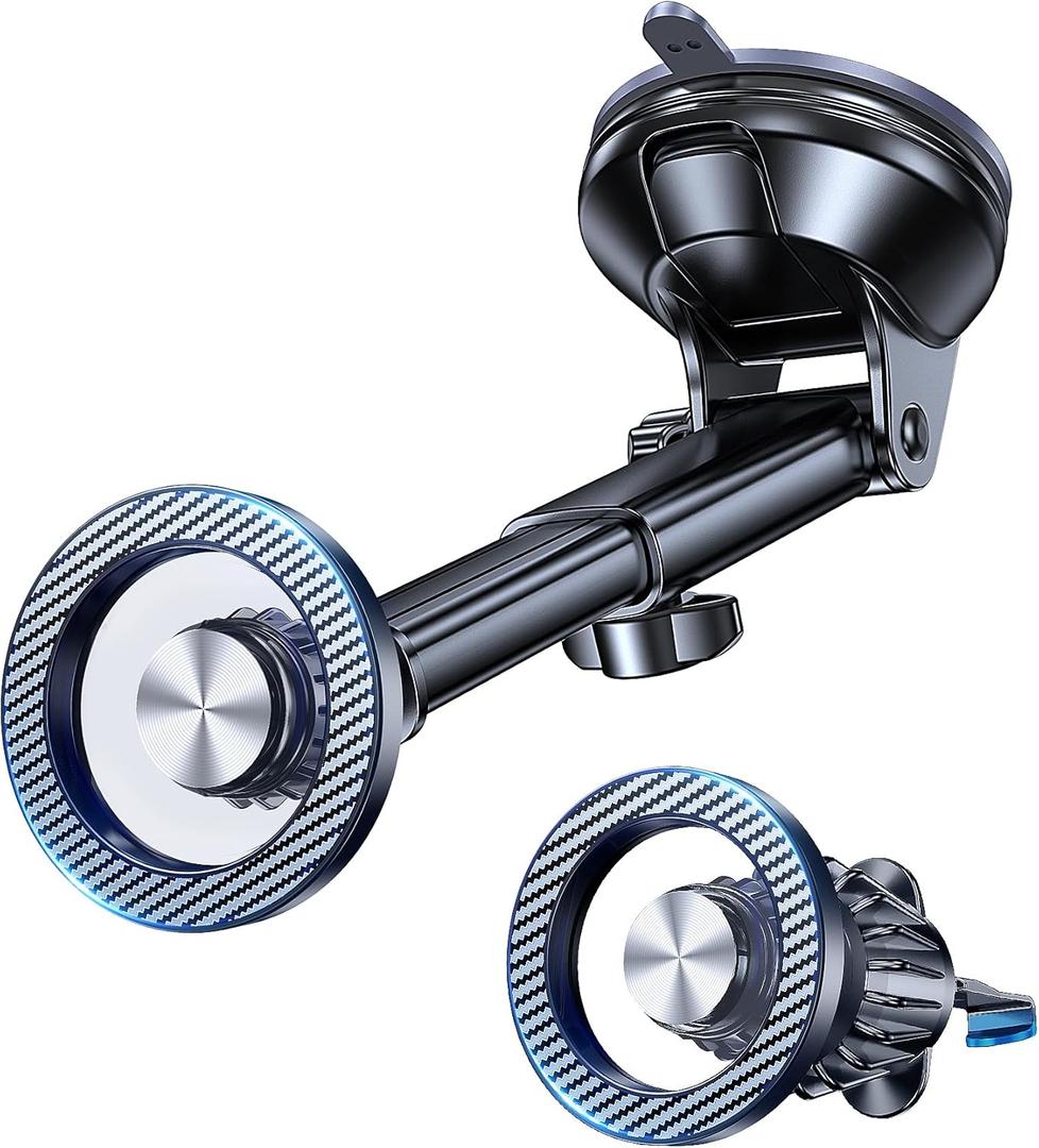 Coolpow for MagSafe Car MountWindshield+Vent+DashMagnetic Phone Holder for Car Phone Holder Mount Cell Phone Holders for Your Car Accessories Suction Cup Truck Stand Vehicles Dash Kits for iPhone 17