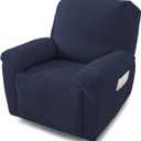 NORTHERN BROTHERS Oversized Recliner Chair Covers, 1 Seater Streach Extra Large Recliner Cover Soft Furniture Protector Large Recliner Chair Covers for Dogs Cats, Dark Blue