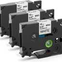 3-Pack Label KINGDOM TZe-FX231 Flexible Tape Compatible with Brother P Touch tzefx231 12mm 0.47 Flexible-ID Laminated Cable/Wire Label Maker Tape Refill for PTD210 PTH110 Printer