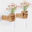 Gold Wall Sculptures - Hand Wall Mounted Decor,Unique Wall Spooky Hand Decor, Hanging Vase for Unique Decoration in Living Rooms, Entrance and Room,Palmistry vase Statue (Gold)