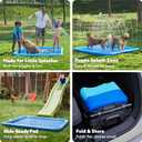 SLOOSH 72" Non-Slip Splash Pad Sprinkler - Summer Water Toys Sprinkler Mat for Kids Toddlers Dogs, Outdoor Backyard Pool Party Decor Outside Water Games Fountain Wading Baby Pool Boys Girls Gifts (6ft, Blue)