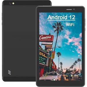 TPSPAD Android 12 Tablets 8 Inch, Unlocked Tablet,Octa-Core 1.6GHz Processor,1280x800 IPS HD Display Screen,3GB RAM,32GB Storage, WiFi,BT4.0,Type-C Port,128GB Expand,Black