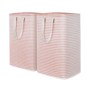Lifewit 1 Pack Laundry Hamper Large Collapsible Laundry Baskets, Freestanding Waterproof Clothes Hamper with Easy Carry Handles in Laundry Room Bedroom Bathroom College Dorm for Adults, Pink, 2 x 80L
