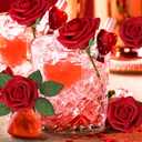 AmyHomie Artificial Flowers Dark Red Rose 25pcs Real Looking Fake Roses w/Stem for DIY Wedding Bouquets Centerpieces Arrangements Party Baby Shower Mothers Day Christmas Tree Decorations