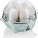 Hamilton Beach 3-in-1 Electric Egg Cooker for Hard Boiled Eggs, Poacher Eggs, Omelet Maker & Vegetable Steamer, Holds 7, Mint (25504)
