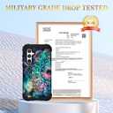 Hocase for Galaxy S23 FE Case, Heavy Duty Shockproof Protection Soft Silicone Rubber+Hard Plastic Bumper Hybrid Protective Case for Samsung Galaxy S23 FE 5G (6.4"") 2023 - Mandala in Galaxy