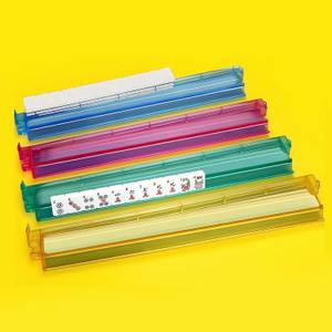 Mahjong Pusher RackMahjong Racks with Pushers Set of 4,4 Colors Polystyrene Modern American Mahjong Tile Racks