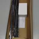 Heavy Duty Curtain Rods No Drilling for Windows 30 to 45 Inches,5/8 Inch Diameter No Drill Small Curtain Rod Set with Adhesive Brackets, Black