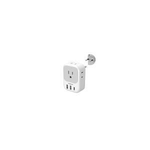1Pack European Plug Adapter USB C, TESSAN US to Europe Adapter 4 Outlets 3 USB Charger, Type C International Power Adaptor to Italy Spain France Portugal Iceland Germany, Europe Travel Essentials
