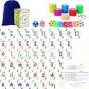 2026 Official American Mahjong Cards 166 Pcs – Large Print Set with 80 Chips & 2 Dice, Complete American Mahjong Card Game Kit for Travel, Seniors & Beginners – Includes 4 Rules Card