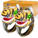 Walkie Talkies for Kids 2 Packs, Kids Toys for Boys Girls Aged 3 to 8 Years Old for Outdoor Adventure, Camping, Halloween, Christmas, Birthday Gifts (Yellow, Dinosaur)