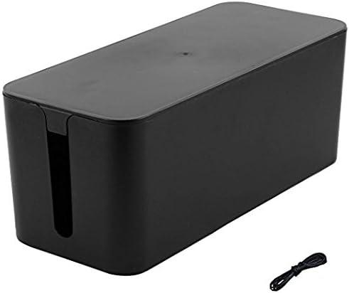 Cable Management Cord Cover Wire Hider Box Concealer Organizer Protector System for Home Theater Entertainment Center Office School (Mini, Black)
