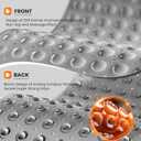 Non-Slip Bath Tub Mat, 39x16 Inch Extra Large Shower Mat with Drain Holes & Suction Cups, Machine Washable, Clear Blue