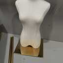 Female Mannequin Torso Women Dress Forms for Sewing Manicanequin Body High Stability Gold Metal Stand for Clothing Dress Jewelry Display Adjustable Height 50-70 Thin Body, Beige body, Gold base