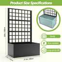 Metal Planter with Trellis - Trellis with Planter Box & Privacy Screen, 63"（H）x 31.5" x 16"