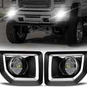 OKSIWA LED Fog Lights for 2015-2019 GMC Sierra 2500HD/3500HD, Fog Light Assembly Replacement, Easy to Install, Waterproof, Improved Visibility in Rain & Fog, Exclude Fog Wiring Harness