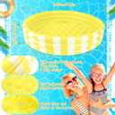 VioraWhite 4 Pack Inflatable Kiddie Pool for Toddlers 48''x 10'' Yellow Blow up Kids Swimming Pool Small 3 Rings Round Baby Pools for Indoor Outdoor Water Game Play Center