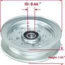 GELASKA 116-4665 Flat Idler Pulley Replaces 126-9187, 136-5405, 132-5156, 1-403186, E403186 for Toro 23522, 33522, 74141, 74141TE Z Master Commercial 2000 Series Riding Mowers