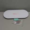 TSJ OFFICE Glass Desktop Whiteboard - 17 X 7 Inches Small Dry Erase Board with Blue Light, Glass White Board Surface Notepad with 1 Drawer, Desk Organizers for Office, Home, School Supplies