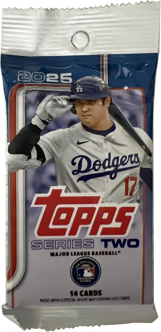 Topps 2025 Series 2 Baseball Trading Card Pack (14 Cards)