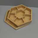 Snack and Serving Tray Set 13" Divided Bamboo Appetizer Platter for Dry Fruit, Nuts, Cheese and Charcuterie (Bamboo, 13"x11")