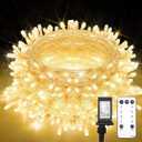 suddus Indoor String Lights with Remote, Warm White Fairy String Lights Plug in with Timer, 33FT 100 LED Twinkle Christmas Lights for Bedroom Tree Patio Garden Party Spring Outdoor Decoration