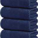 Tens Towels Pack of 4 Extra Large Bath Towels 30 x 60 Inches, 100% Cotton, Larger & Lighter Weight, Quicker to Dry, Super Soft and Absorbent, Perfect for Bathroom, Navy