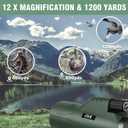 12x56 High Power Monocular Telescope for Adults | Comes with Smartphone Adapter Tripod Travel Bag | Bird Watching Hunting Hiking Camping Gift - Green