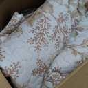 WONGS BDEEING King Size Quilt Set, Brown Quilt Bedding Set with 2 Pillowcases, Botanical Quilt for King Bed, Soft Microfiber Lightweight Coverlet Bedspread for All Season (110"×90", 3 Pieces)