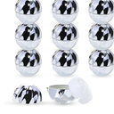 longway 0.24Oz (7ml) Empty Lip Balm Sphere Containers | Screw Cap Lipstick Tubes/Chapstick Tubes/Chapstick Holder for Lip Gloss & BPA FREE (Pack of 10 (Silver)