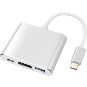USB-C to HDMI Adapter (Supports 4K / 30Hz) - Type- C 3 in 1 Converter Cable for 2017/2018 MacBook Pro, MacBook, Mac Pro, iMac, Chromebook, & More USB 3.0 Type-C Devices