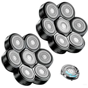 7 Head Shaver Replacement Heads for Freebird Bald Men, Head Shavers for Men, Shaver Replacement Blades for SHPAVVER/Wyklaus/Cyruzi Shaver Head (Black/2count) (1 Count (Pack of 2))