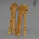 Mushroom Kitchen Decor Bamboo Wooden Spoons With Utensil Holder-Mushroom Kitchen Accessories for Cooking-Home Decorations Gifts for Women-Housewarming, Birthday, Christmas, Thanksgiving Day Gift6PCS