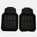 Custom Accessories 79999D Black Rubber Deep Tray Floor Mat Pair-17"Wx19"D