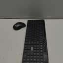 Wireless Keyboard and Mouse Combo, MARVO 2.4G Ergonomic Wireless Computer Keyboard with Phone Tablet Holder, Silent Mouse with 6 Button, Compatible with MacBook, Windows (Black)