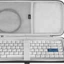 GEEKRIA Slim Keyboards Carrying Case, Compatible with Logitech MX Mechanical Mini, MelGeek O2, Flow Lite 84 / LOFREE Flow84, IQUNIX MQ80, 84 Keys Hard Shell Travel Bag (Dark Grey)
