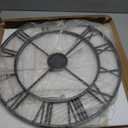 24 Inch Metal Large Wall Clock with Vintage Gold Roman Numerals