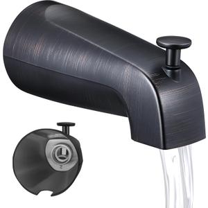 Dreyoo 5 1/4 Inch Bathroom Tub Spout Compatible with Westbrass E531D-1F-62, Fits Wall Front Mount Tub Spout with Shower Diverter 1/2'' IPS Inside Thread Bathtub Faucet (Oil Rubbed Bronze)