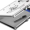 Vaultz Whiteboard Locking Storage Clipboard, Holds 8.5 x 11 Sheets, White/Silver/Black