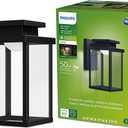 PHILIPS LED Outdoor Rectangular Wall Lantern 1-Pack Bright White (3000K) 600 Lumen (11W = 50W) Weather Resistant