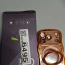 3 in 1 for iPhone 17 Pro Max Case with 360 Spin Magnetic Stand, 1X DIY Glitter Cardstock+1X Screen Protector, [Fit for Magsafe]Cute Wavy Glossy Clear Phone Cover for Women Girls 6.9", Cosmic Orange