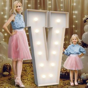 4FT Marquee Light Up Letters V,Party Decoration Large Marquee Light Up Letters with Weighted Water Bag,Pre-cut Foam Board Set Can Be Used for Birthdays,Weddings,Baby Anniversaries 4FT Marquee Light Up Letters V,Party Decoration Large Marquee Light Up Letters with Weighted Water Bag,Pre-cut Foam Board Set Can Be Used for Birthdays,Weddings,Baby Anniversaries
