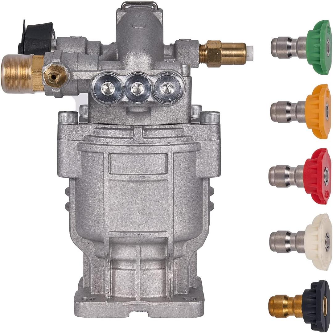 3/4" Shaft Horizontal Pressure Washer Pump - 2600-3000 PSI @ 2.5 GPM - Original Engineering OEM Pump for Honda Simpson Ryobi Etc Most Brand Gas Engine Power Washer