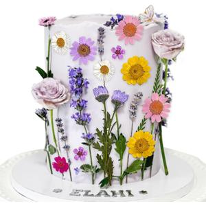 JeVenis Wildflower Cake Toppers Wildflower Decor Baby In Bloom Baby Shower Cake Toppers for Women Birthday Bridal Shower Wedding Party Decoration (Purple)