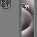 LOVE 3000 Designed for iPhone 15 Pro Case, Premium Silicone with [Soft Anti-Scratch Microfiber Lining] Shockproof Protective Phone Case for Men Women Girls 6.1", Dark Grey