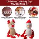 Chngeary 2 Pack Christmas Squeaky Plush Dog Toys for Small Medium Large Dogs, Durable and Indestructible Dog Toys,Stuffed Squeaky Toys for Dogs Puppy Toys Include Cute Snowman and Elk