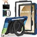 ROISKIN Case for Galaxy Tab A9 Plus 5G/ A9+ 11 Inch with HD Screen Protector & Shoulder Strap,Heavy Duty Military Case for Samsung Galaxy A9 Plus SM-X210/X216/X218 - Rotating Stand for Kids