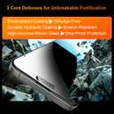 OneFish 2 Pack Privacy Screen Protector for iPhone 14 Pro - 4-Way 360 Anti-Spy Tempered Glass, 9H Hardness, 3D Curved Edges, Case-Friendly & Easy Installation