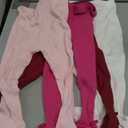 Newborn Toddler Baby Girl Pants Leggings Ribbed Straight Flare Infant Girl Pants Leggings Bell Bottoms 5 Packs (0-3 Months, #2 Black White Pink Megenta Red)